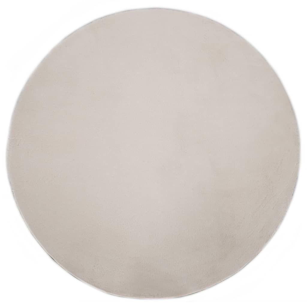 Rug 80 cm Faux Rabbit Fur Cream